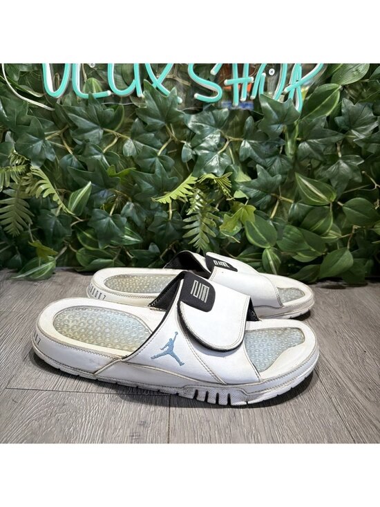Nike Mens Jordan Hydro Retro XI Slides Sandal Size 11 White Blue NEEDS REPAIR main image 7